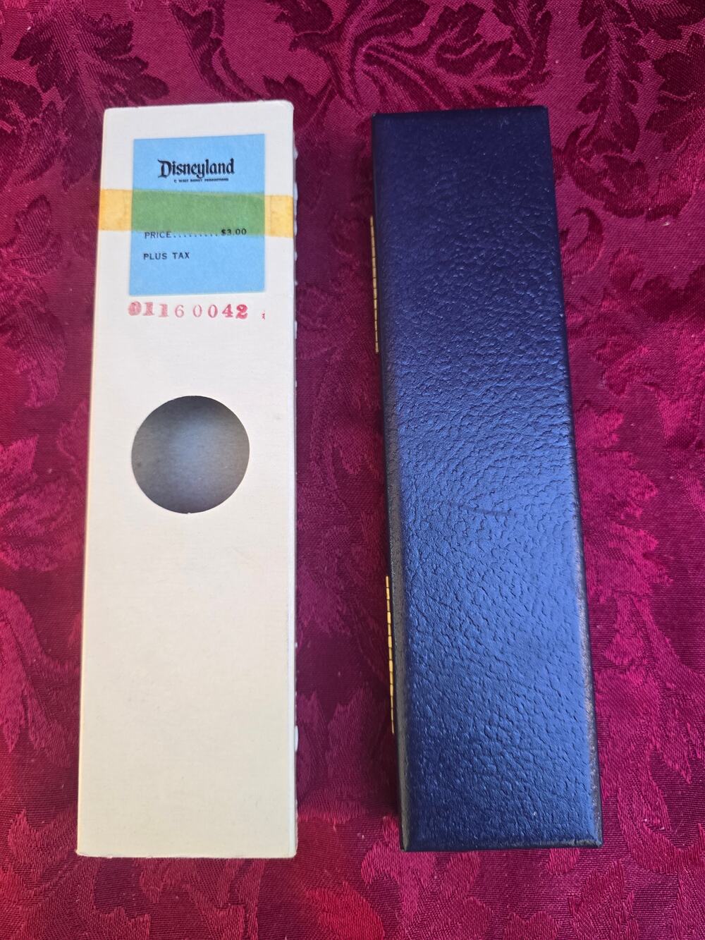 Vintage 1960s Disneyland Velvet Pen Presentation Case Box Walt Disney Production